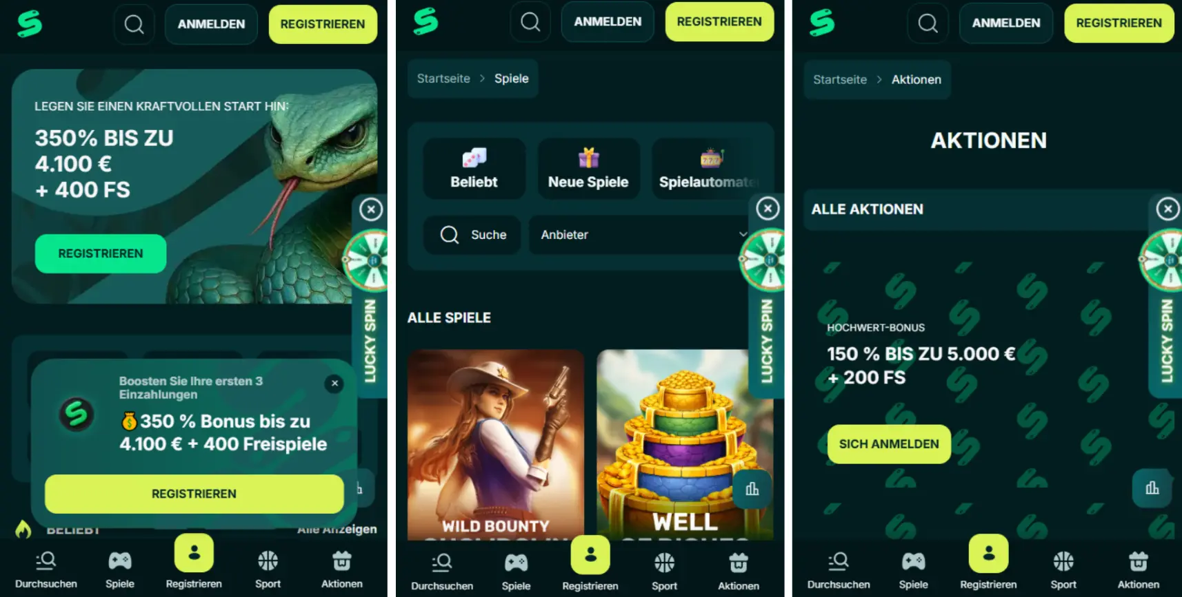 spinaconda casino mobil