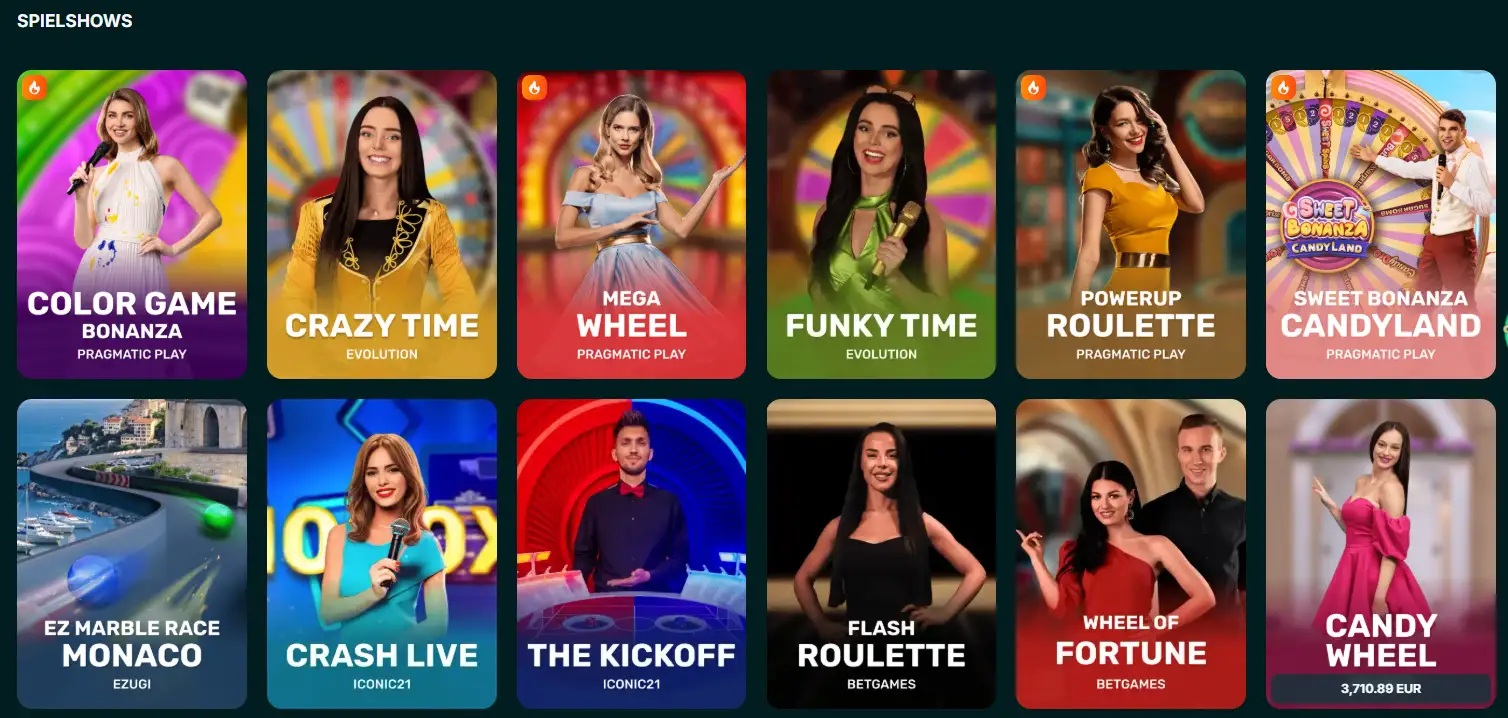 spinaconda casino spielshows